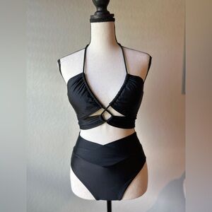 Aerie black two piece set swimwear